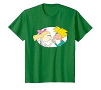 Hey Arnold! Helga, Love is Tough T-Shirt, Enfant, Vert Kelly, 8 Ans