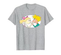 Hey Arnold! Helga, Love is Tough T-Shirt, Homme, Gris Chiné, S