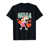 Hey Arnold! Helga Valentine Hearts Bold Cartoon Graphic T-Shirt
