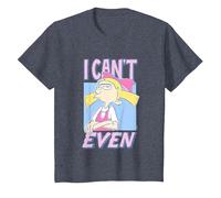 Hey Arnold! Iconic Helga Pataki I Can't Even Big Chest Logo T-Shirt, Enfant, Bleu Chiné, 3 Ans