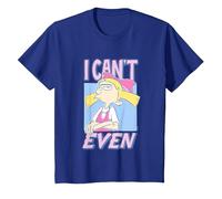 Hey Arnold! Iconic Helga Pataki I Can't Even Big Chest Logo T-Shirt, Enfant, Bleu Royal, 12 Ans