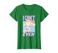 Hey Arnold! Iconic Helga Pataki I Can't Even Big Chest Logo T-Shirt, Femme, Vert Kelly, S