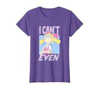 Hey Arnold! Iconic Helga Pataki I Can't Even Big Chest Logo T-Shirt, Femme, Violet Chiné, L