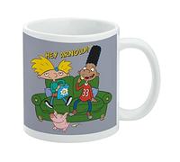 Hey Arnold! Tasse à café en céramique Chips on Couch - Tasse à café fantaisie pour café, thé et boissons chaudes, 325 ml, blanc