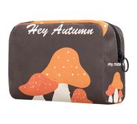 Hey Autumn Jolie trousse à maquillage en forme de champignon pour femme, trousse de toilette de voyage, grande pochette de maquillage pratique avec fermeture éclair, multicolore,
