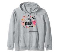 Hey Boo Chemise Mignonne Rose Orange fantôme étoiles crânes Chauves-Souris Sweat à Capuche