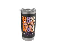 Hey Boo Fantôme d'Halloween mignon Gobelet isotherme en acier inoxydable double paroi