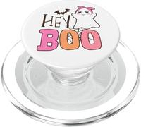 Hey Boo Ghost Cute Halloween Texte Style PopSockets PopGrip pour MagSafe
