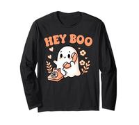Hey Boo Ghost Girl Calling Phone Halloween Spooky Boo JEE Manche Longue