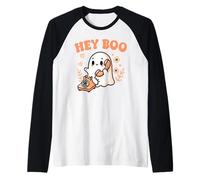 Hey Boo Ghost Girl Calling Phone Halloween Spooky Boo JEE Manche Raglan