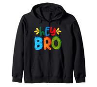 Hey Bro, Little Bro, Best Brother Ever Novelty Graphic Cool Sweat à Capuche