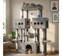 Hey-brother Arbre à Chat Multi-étages pour Maine Coon, 3 niches, MPJ083W