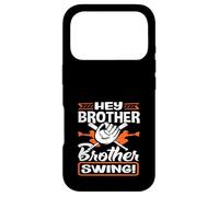 Hey Brother Swing Baseball Batter Catcher Citation Coque pour iPhone 17 Pro