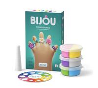 Hey Clay Bijou - Kit de pâte à Modeler pour la création d'accessoires - Pâte à Modeler autodurcissante avec Outils et Application Interactive ludique pour Enfants dès 3 Ans bagues Fleuries