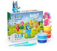 HEY CLAY Bluey & Friends - Pâte à modeler séchant à l'air pour enfants - Kit créatif d'arts et d'artisanat 3+ (15 boîtes)