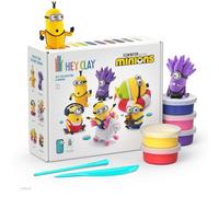 HEY CLAY Minions Lot de 15 boîtes d'argile séchée à l'air libre avec outils de sculpture