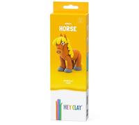 HEY CLAY Petit Set | Kit de Pâte à Modeler Créatif et Éducatif pour Enfants | 3 boîtes (Cheval)