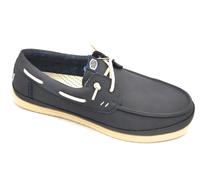 Hey Dude 45139 Chaussure Allacciée Cuir Bleu Marine Semelle Caoutchouc