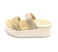 Hey Dude 45256 Mules À Plateau 7cm Laminé Champagne Semelle Caoutchouc