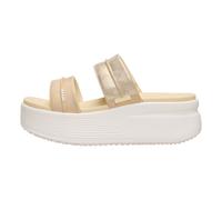 Hey Dude Austin Slide Sabots Femme Zeppa Platform Double Bride Champagne 3,5 cm
