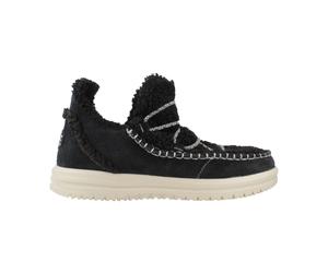 Hey Dude - Bottes d'Hiver en Daim Confortable - Femme - Chaussures - Noir - Taille: 37 EU