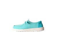 HEYDUDE Chaussures bateau Wendy Stretch Sox – Semelles confortables Bleu 37 Femme