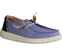 HEYDUDE Wendy Chambray Boho - Baskets pour Femme - Chaussons avec Semelles Confortables - Style Mocassin, Blue, 41