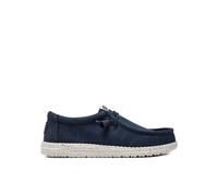 HEYDUDE Chaussures bateau Wally Canvas - Semelles confort - Bleu EU 40 Homme