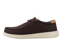HEYDUDE - Paul Canvas - Chaussures pour Hommes - Baskets avec Semelles Confortables - Style Mocassin, Mole Brown/Wood Ash, 43
