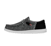 Hey Dude Homme Wally Funk Open Mesh Moccasin, Noir/Blanc, 45 EU