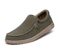 Hey Dude Mikka Braided - Mocassins et Pantoufles pour Homme, Couleur armée, Confort et légèreté, Militaire, 38 EU