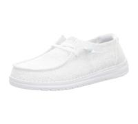 Hey Dude Mocassin Wendy Crochet Dentelle Blanc, Blanc, 39 EU