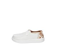 Hey Dude Shoes Mocassino Con Lacci elastici in Tessuto Bianco 38
