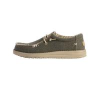 Hey Dude Wally Braided - Chaussures bateau homme vert tige textile semelle caoutchouc 41