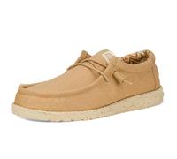 HEYDUDE Wally Canvas - Chaussures pour Hommes - Baskets avec Semelles Confortables - Style Mocassin, Tan, 44