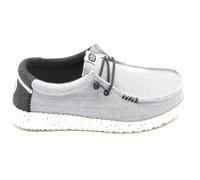 Hey Dude Wally Coastline Jute 40952 Chaussure À Lacets Tissu Bleu Ciel