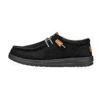 Hey Dude Wally Grip Noir Noir Chaussures Hommes Baskets Lacets en Cuir 42