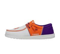 Hey Dude Wally NCAA | Chaussures pour hommes | Mocassins à enfiler pour homme | confortables et légers, Clemson Orange/Violet, 43 EU