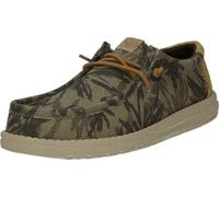 Hey Dude Wally Palm Hommes, Sneaker, Slip On, Textile, Olive/Ginger Brown - Chaussures pour hommes Sneaker / Chaussures à lacets, Vert