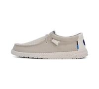 HEYDUDE Mocassin Wally Sport homme en maille blanc talon plat lacets 46