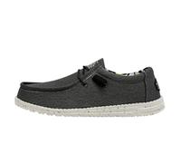 Hey Dude Wally Stretch Canvas MOC Toe Shoes, Noir, 37 EU
