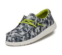 Hey Dude Wally Youth Camodino Moccasin Bleu 32 EU, Bleu, 32 EU