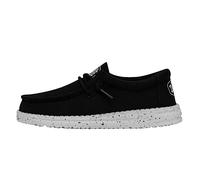 Hey Dude Wally Slub Canvas Boat Shoes Noir EU 33 Garçons,Filles