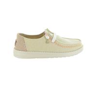 Hey Dude - Wendy Chambray Grid - Femme - Chaussures - Beige - Taille: 40 EU