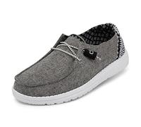 Hey Dude Wendy Chambray MOC Toe Shoes pour Femme, Bleu Onyx, 37 EU