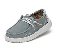 Hey Dude Wendy Youth Boho MOC Toe Shoes, Denim Clair, 34 EU