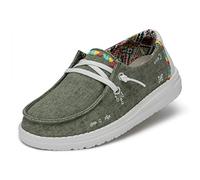 Hey Dude Wendy Youth Boho MOC Toe Shoes, Olive, 31 EU