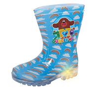 Hey Duggee Bottes en caoutchouc lumineuses pour enfants - Motif arc-en-ciel - Bleu - bleu, 27 EU