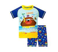 Hey Duggee Maillot de Bain Enfant Garcon Deux Pièces Le Club des Écureuils Hé, Oua-Oua Multicolore 5-6 Ans