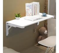 Hey Duty Table murale pliante et réglable avec étagère intégrée pour la maison, le bureau, l'étude et la télévision - Design compact (taille : 60 x 40 cm, couleur : blanc)